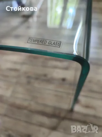 Модерна холна маса от цяло извито закалено стъкло (Tempered Glass), снимка 3 - Маси - 55325774