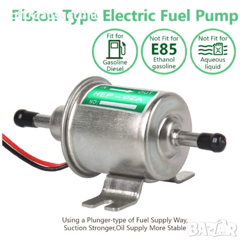 Електрическа горивна помпа 12V 3–6 PSI за карбуратор Kubota, снимка 2 - Аксесоари и консумативи - 54402425