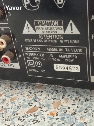Висок модел SONY TA-VE 610 работещ, със забележки , снимка 4 - Ресийвъри, усилватели, смесителни пултове - 55122095