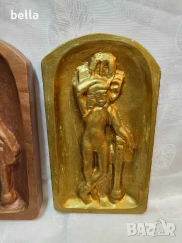 2 пана Бог Дионисий -патинирана гипса на художника Красимир Кръстев, снимка 3 - Антикварни и старинни предмети - 54154514