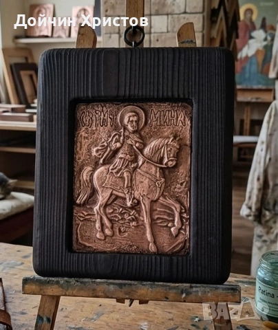 Свети Мина , снимка 3 - Икони - 54745470