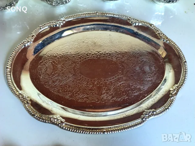 Страхотен Посребрен Сервиз, снимка 5 - Антикварни и старинни предмети - 55453367