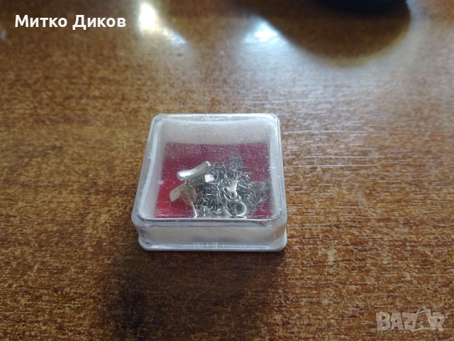 Сребърна верижка и обеца сребърна с камък общо около 4грама двете , снимка 4 - Колиета, медальони, синджири - 54822342