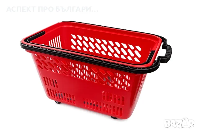 Кошница за пазаруване 54л на колелца 
