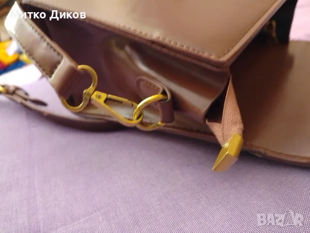Кафява чанта #3 кожена нова 185х180х95 мм, снимка 5 - Чанти - 55478995