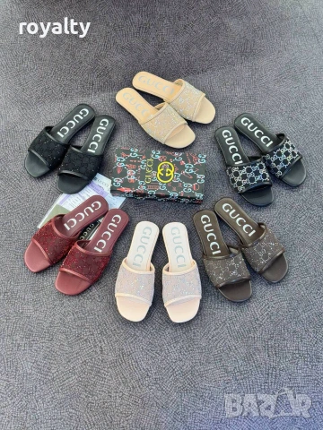 Gucci Нови Дамски Чехли Гучи Различни Цветове 
