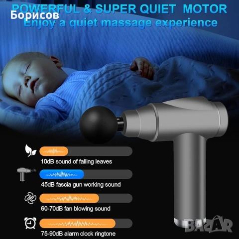 МАСАЖЕН ПИСТОЛЕТ BUOAZR,с 6 приставки , снимка 6 - Масажори - 55231403