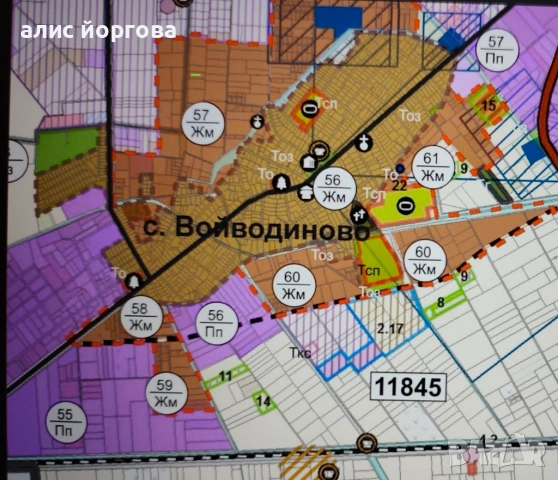 Земя в с. Войводиново в жилищна местност. Има възможност да се вкара в регулация , снимка 2 - Парцели - 54742709
