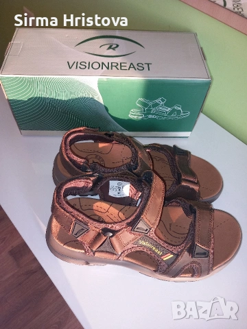 Спортни мъжки сандали Visionreast,естествена кожа 43 номер, снимка 2 - Мъжки сандали - 54784394