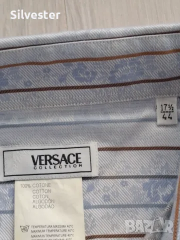 Мъжка официална маркова риза VERSACE Collection, размер L, снимка 4 - Ризи - 55695085