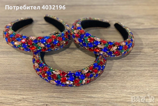 Диадема с цветни камъни, снимка 2 - Аксесоари за коса - 54672976
