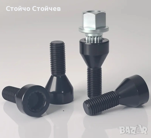 Комплект Секретни Болтове за Джанти M12 x 1.5 (5 части) за BMW Серии 1, 3, 5, 6, снимка 5 - Части - 54852905