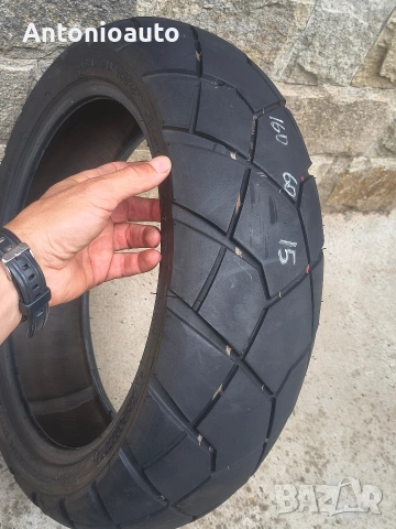 160 60 15 BRIDGESTONE BATTLAX ADVENTURECROSS TOURer AX41T 67H гума скутер гуми мото, снимка 2 - Гуми и джанти - 55163057