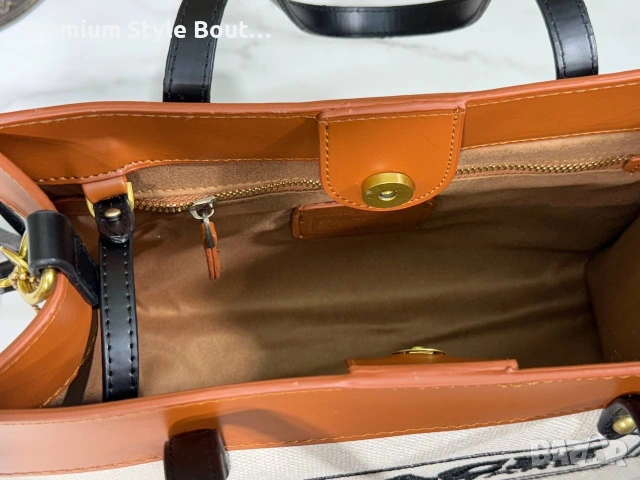 чанти COACH - Cargo Tote Canvas ↔️ 30 cm 🌸 ↕️ 22 cm ☘️ , снимка 5 - Чанти - 54070605