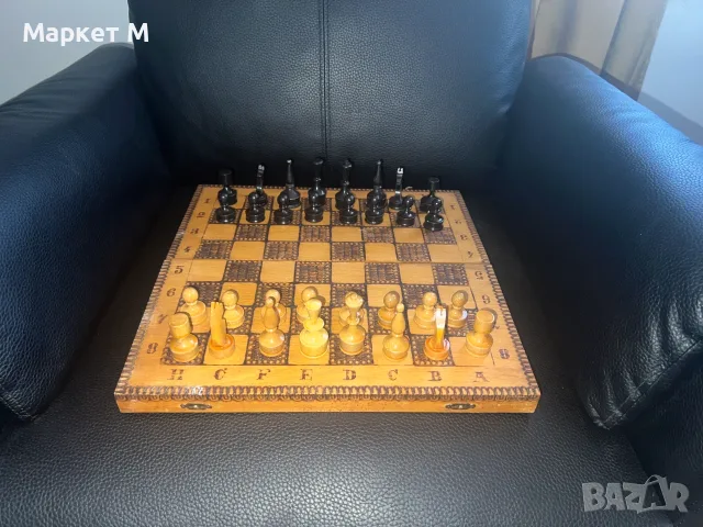 Шах с дървени фигури, снимка 2 - Други спортове - 55372240