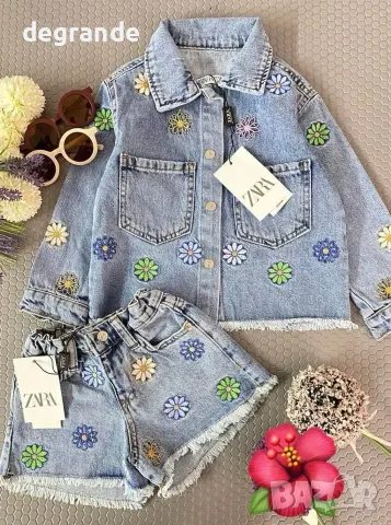 🧸 Дънков комплект за момичета Zara