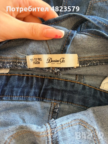 Детски дънков гащеризон Denim Co., размер 11-12 г. / 152 см, снимка 3 - Детски панталони и дънки - 54494044