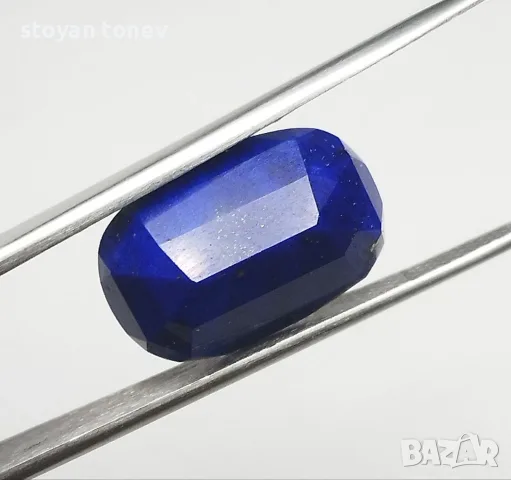 🌌 УНИКАТ: Фасетиран Кралски Лапис Лазули от Бадахшан 9.20 карата със Златно Пиритно „Сърце“ 🌌, снимка 11 - Други - 55336784
