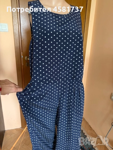 Копринен Гащеризон  J Crew, десен на точки, размер М/L, снимка 2 - Гащеризони - 54583635