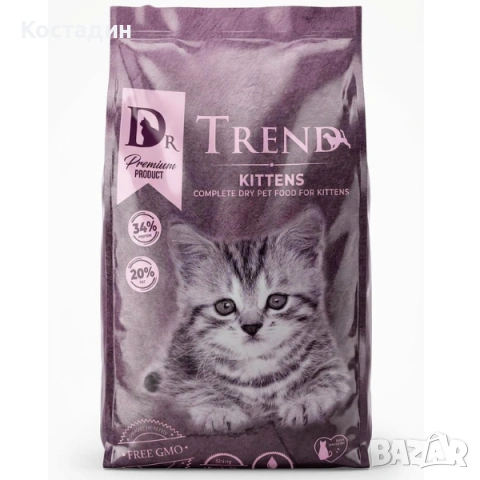 Пълноценна Суха Храна за Подрастващи Котенца - с Пиле - 15кг - Kitten - Dr. Trend