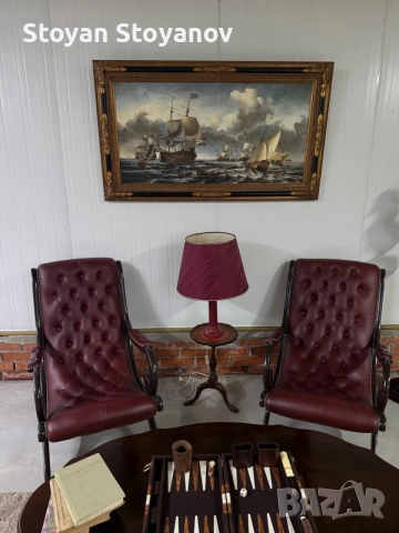 Chesterfield/Честърфийлд Handmade – Класически кресла (2 броя), снимка 3 - Дивани и мека мебел - 55398074