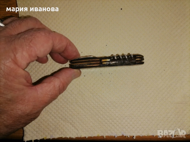 Джобна ножка Буковец 6 инструмента, снимка 4 - Антикварни и старинни предмети - 54933782
