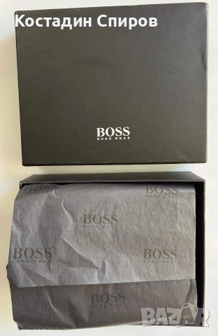 Черен мъжки кожен портфейл BOSS Asolo, снимка 10 - Портфейли, портмонета - 55230526