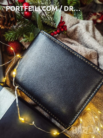 Кожен портфейл Friedrich с RFID NFC защита