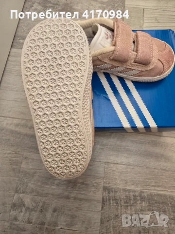 Adidas детски обувки от естествен велур №22 – розови, снимка 2 - Детски маратонки - 54801650