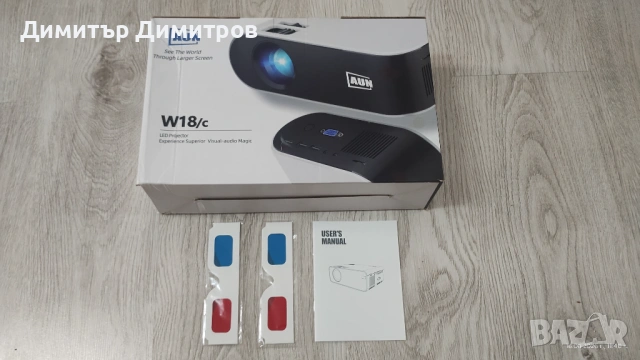Продавам мултимедиен LED проектор AUN W18/c, снимка 3 - Плейъри, домашно кино, прожектори - 54928346