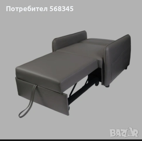 Разтегателен фотьойл.Еко кожа!, снимка 3 - Дивани и мека мебел - 55279312