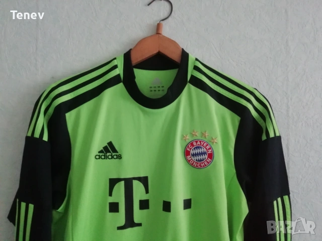 Bayern Munich Neuer Adidas оригинална тениска фланелка екип Байерн Мюнхен вратарски Нойер , снимка 4 - Спортни дрехи, екипи - 47381773