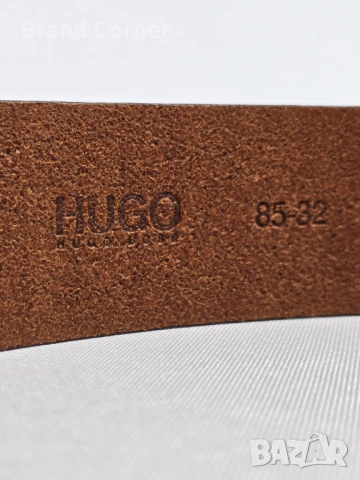 Нов мъжки кожен колан HUGO BOSS C-Connio - 85/32, снимка 4 - Колани - 54423128