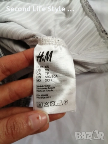 H&M дамско боди змийски принт р-р XS, снимка 8 - Блузи с дълъг ръкав и пуловери - 54097453