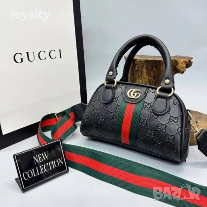 Gucci Нова Черна Дамска Кожена Чанта Гучи 