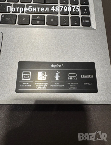 Лаптоп ACER ASPIRE 3-Като нов!, снимка 4 - Лаптопи за дома - 55212448