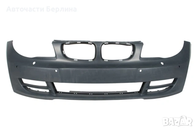 Предна броня с дюзи за фарове с отвори за халогени за BMW 1 E88 BLIC