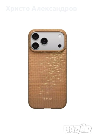 Кейс Pitaka Ultra-Slim за iPhone 17 Pro Max, Golden Glint, Арамид, MagSafe #36, снимка 2 - Калъфи, кейсове - 54544637
