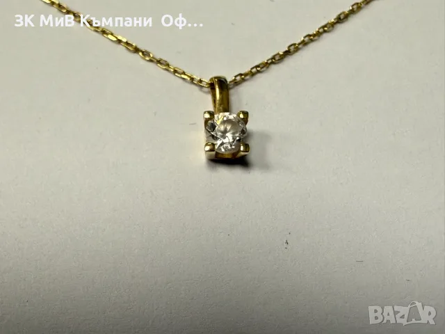 Златно дамско колие - 1.26гр. - 14К, снимка 3 - Колиета, медальони, синджири - 55361910