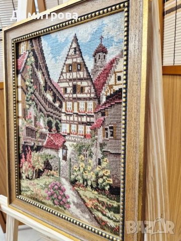 Красив винтидж гоблен , снимка 4 - Гоблени - 54637970