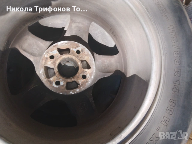 Продавам алуминиеви джанти за Фолксваген 14 цола 4 по 100 , снимка 7 - Гуми и джанти - 55269198