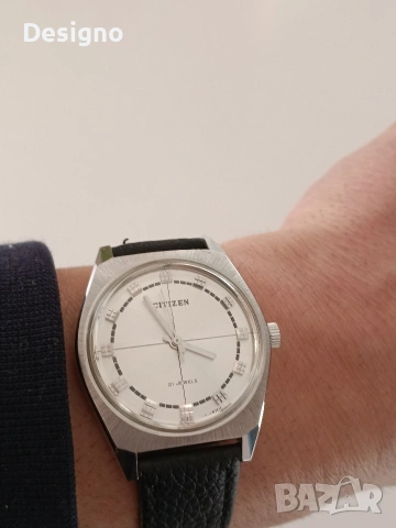 Vintage механичен часовник Citizen. Бартер, снимка 3 - Мъжки - 54483871