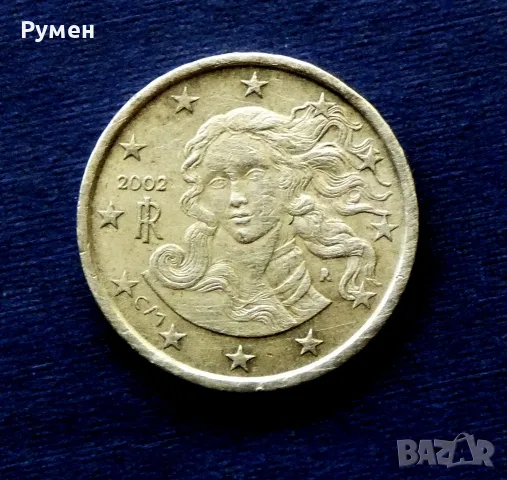 Монета от 10 евро цента Италия 2002 г.
