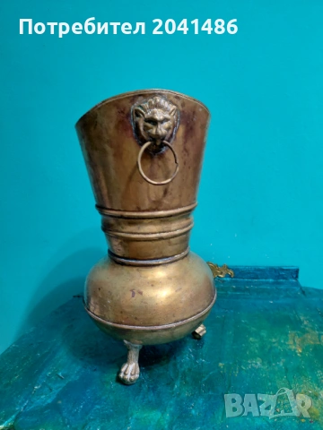 Бронзова ваза, снимка 7 - Антикварни и старинни предмети - 54370480