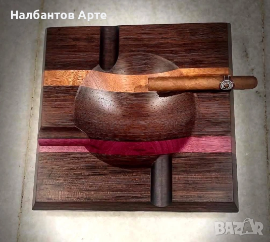 Пепелник за пури от екзотична дървесина - ръчна изработка, снимка 11 - Други - 55172689