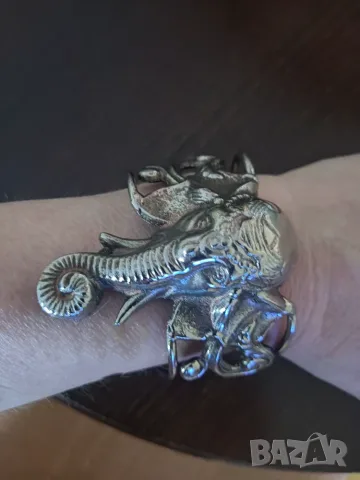 Масивна регулируема гривна Ганеша,огърлица монети пендари, снимка 5 - Гривни - 55617548