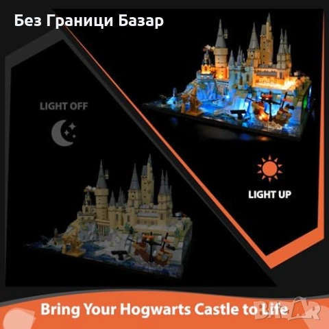 Ново LED Осветление за LEGO 76419 Hogwarts Castle със Сензор лего замък декорация, снимка 2 - Лед осветление - 54354239