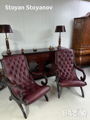 Chesterfield/Честърфийлд Handmade – Класически кресла (2 броя), снимка 10 - Дивани и мека мебел - 55398074