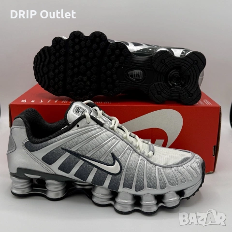 !НОВИ! Nike Shox TL | Metallic Silver | + КУТИЯ, снимка 3 - Маратонки - 55283730