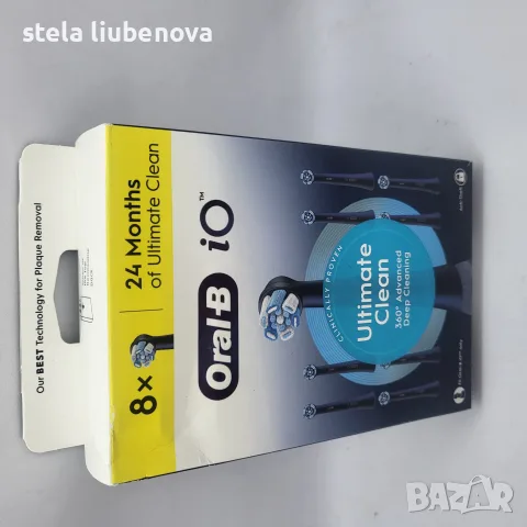 Оригинални резервни глави Oral-B iO Ultimate Clean Black (Пакет 8 бр. / 24 месеца)